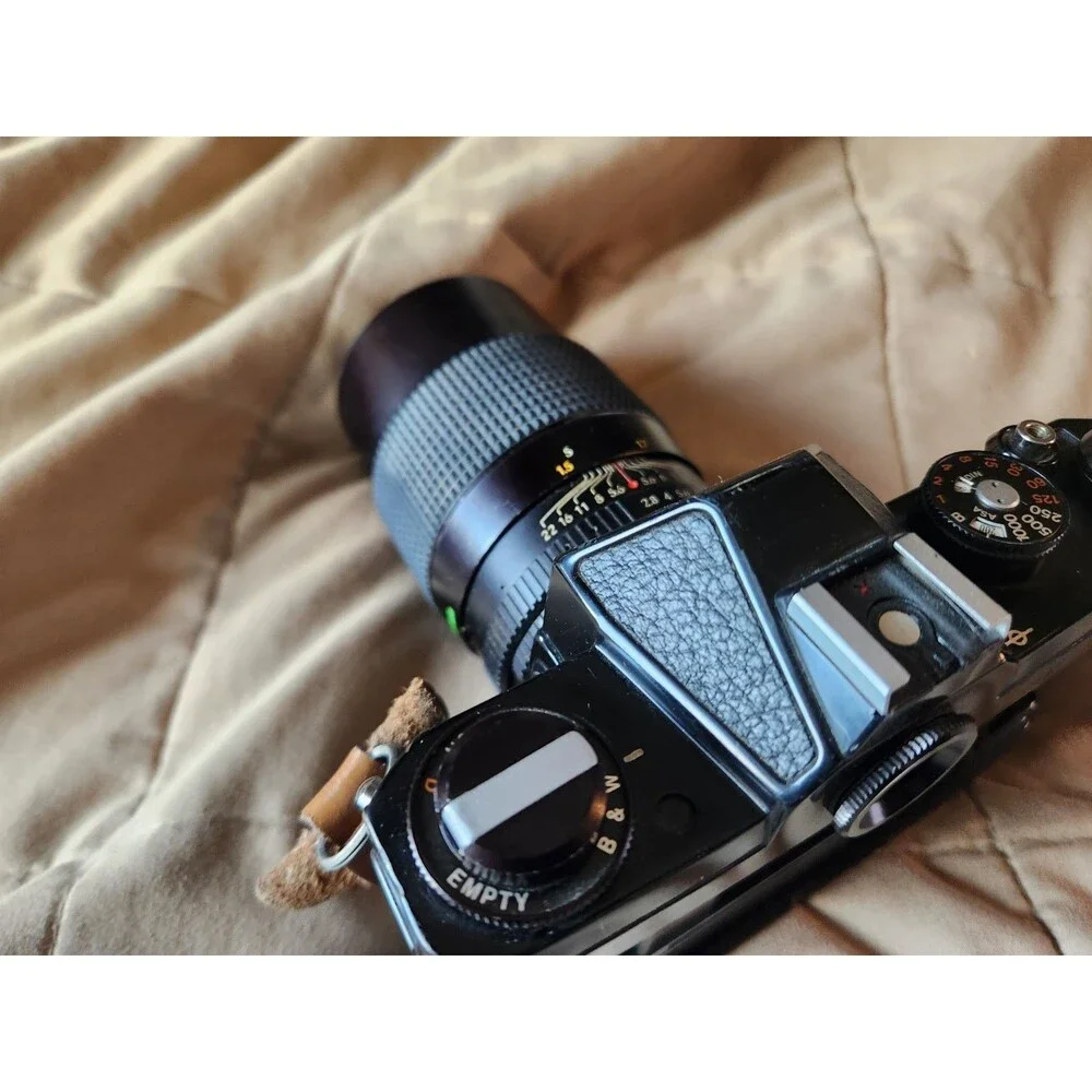 Tested Vintage Chinon CS 35mm SLR Camera + Auto Chinon 135mm f/2.8 Prime Lens